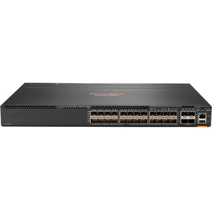 HPE 6300M 24-port SFP+ and 4-port SFP56 Switch - 24 Ports - Manageable - 3 Layer Supported - Modular - 85 W Power Consumption - Optical Fiber - 1U - Rack-mountable - Lifetime Limited Warranty