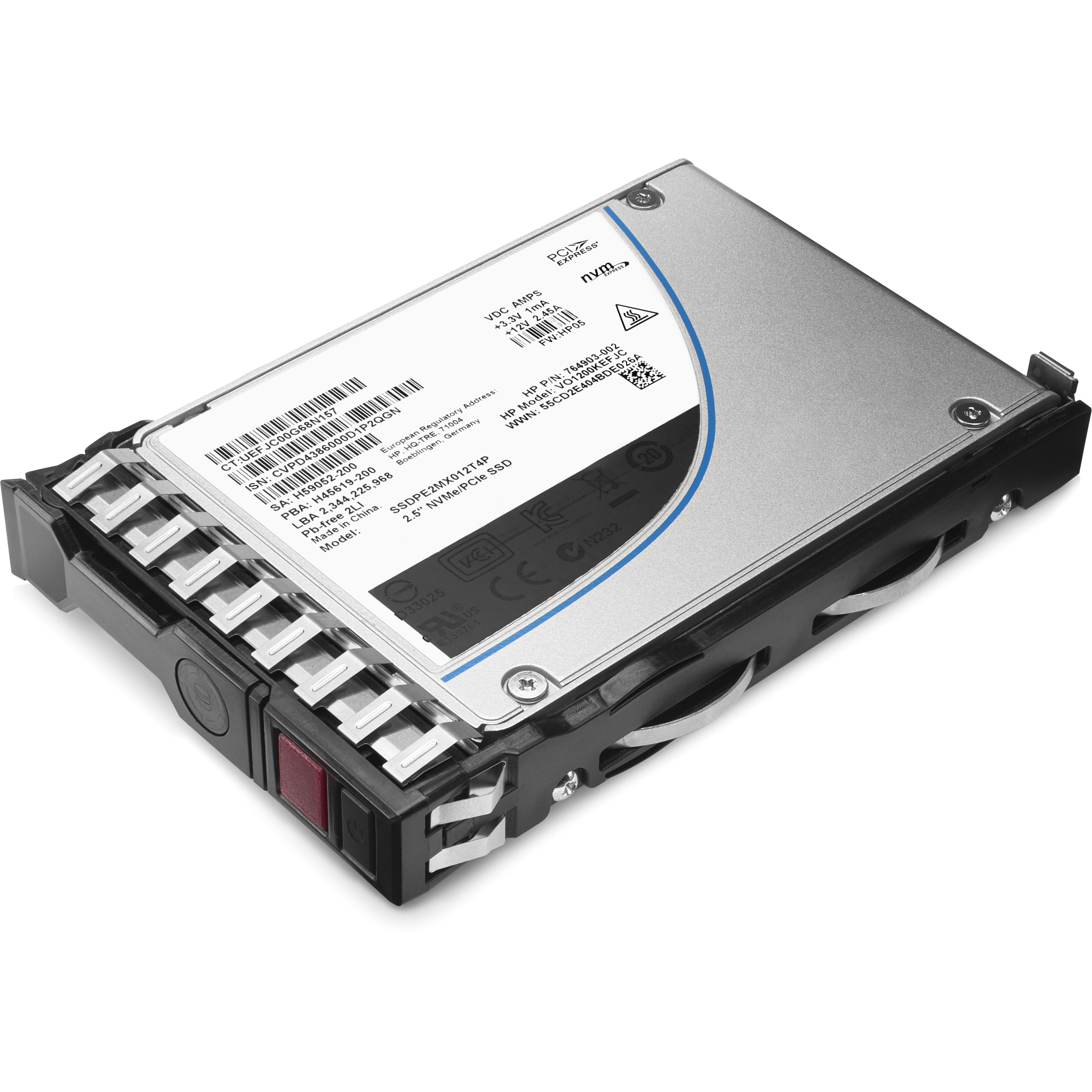 HPE 7.68 TB Solid State Drive - 2.5" Internal - PCI Express NVMe (PCI Express NVMe x4) - Read Intensive - Server, Storage System Device Supported - 1 DWPD - Hot Pluggable