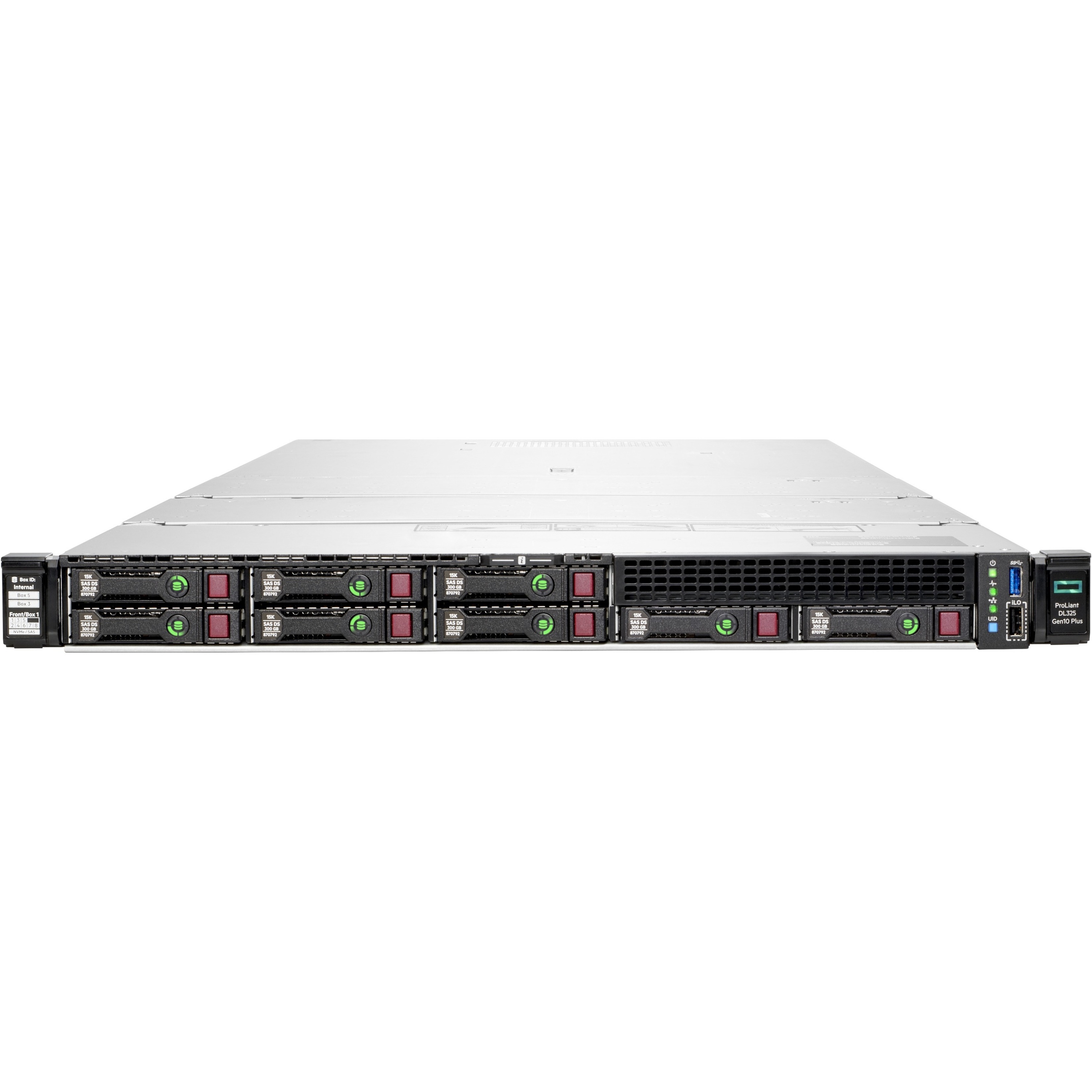 HPE ProLiant DL325 G10 Plus 1U Rack Server - 1 EPYC 7302P 2.80 GHz - 32 GB RAM - 12Gb/s SAS Controller - 1 Processor Support - 1 TB RAM Support - DDR4 SDRAM Up to 16 MB Graphic Card - Gigabit Ethernet - 8 x Total Bay(s) - 8 x SFF Bay(s) - Hot Swappable Bays - 1 x 500 W