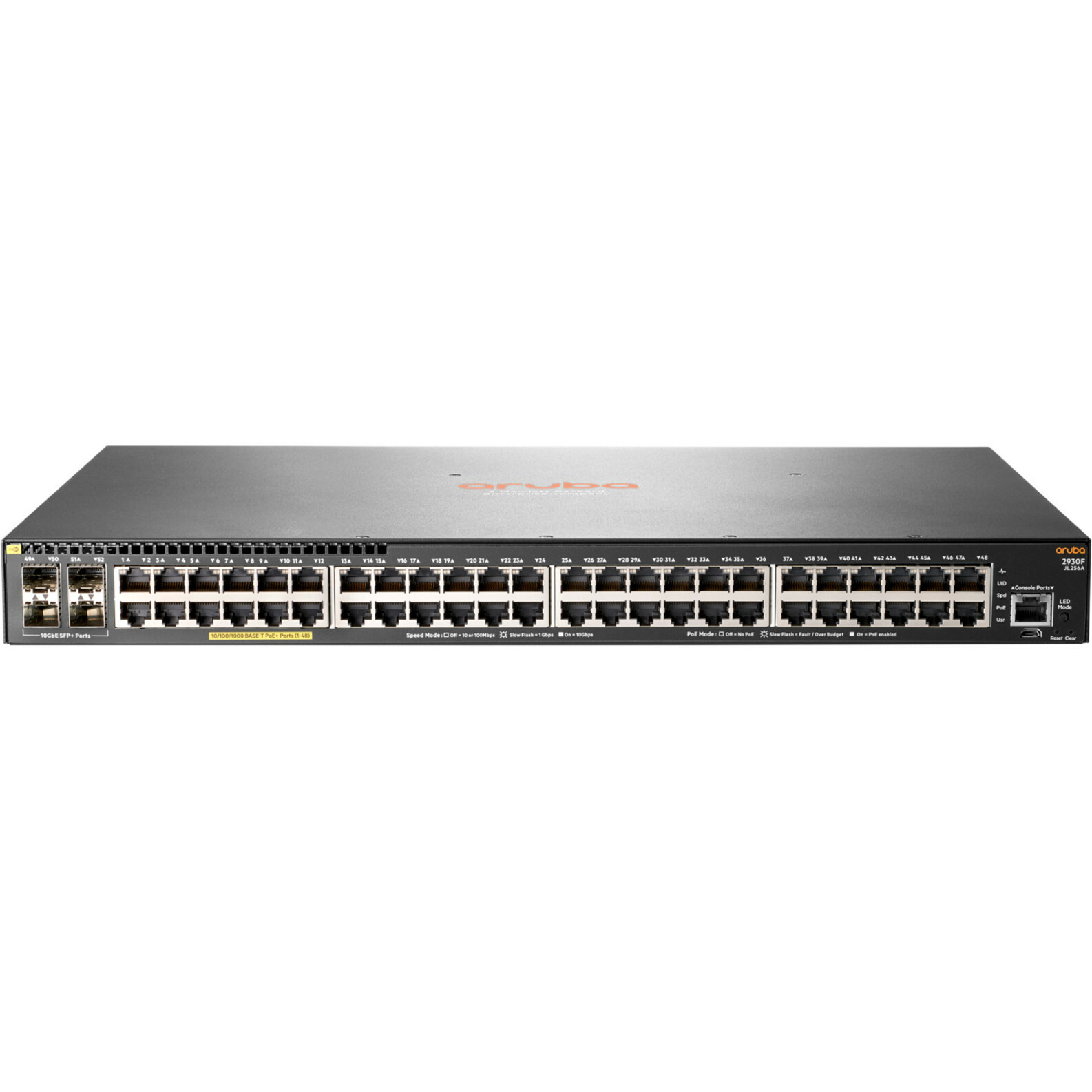 HPE 2930F 48G PoE+ 4SFP+ Switch - 48 Ports - Manageable - 3 Layer Supported - Modular - 459 W Power Consumption - Twisted Pai