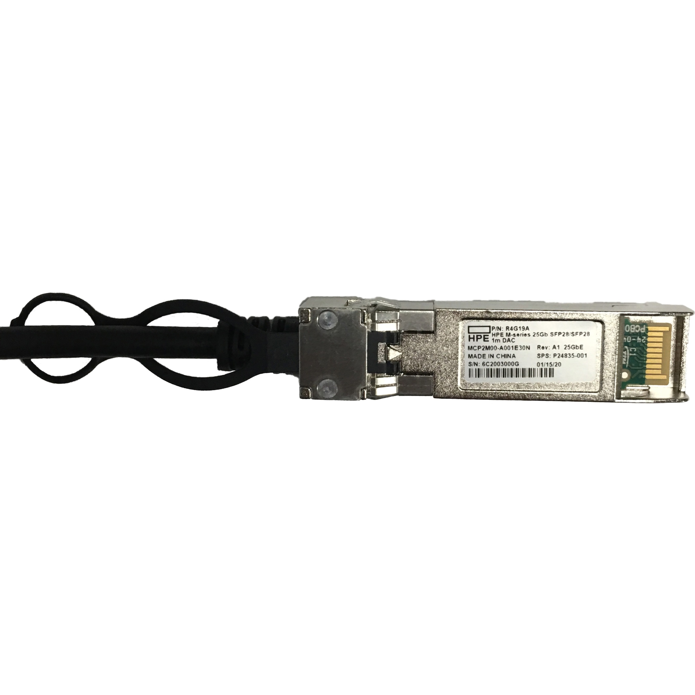 HPE M-series 25Gb SFP28 to SFP28 1m Direct Attach Copper Cable - 3.28 ft Fiber Optic Network Cable for Network Device, Transceiver - First End: 1 x SFP28 Network - Second End: 1 x SFP28 Network - 25 Gbit/s