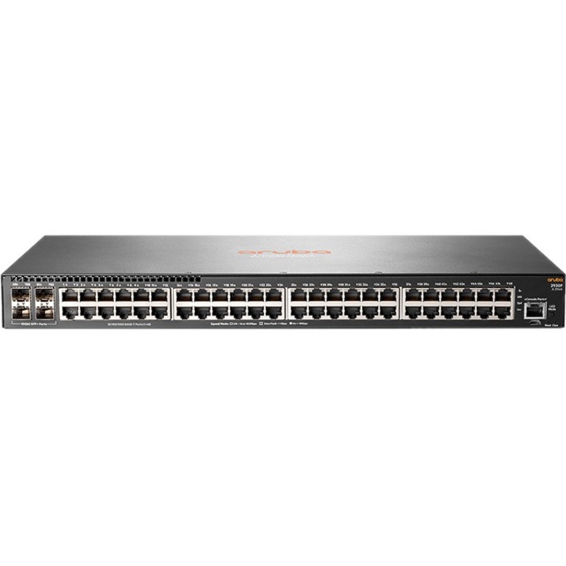 HPE 2930F 48G 4SFP+ Switch - 48 Ports - Manageable - 3 Layer Supported - Modular - 46.60 W Power Consumption - Twisted Pair, Optical Fiber - 1U - Rack-mountable
