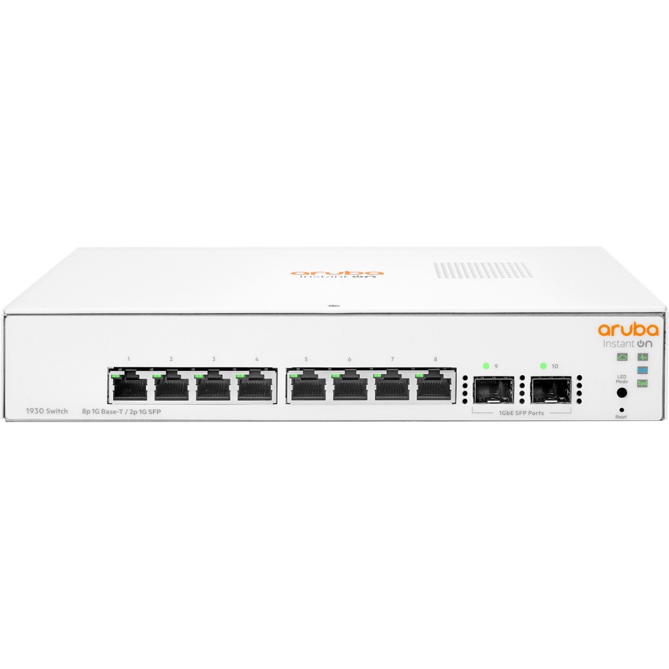 HPE Instant On 1930 8G 2SFP Switch - 8 Ports - Manageable - 4 Layer Supported - Modular - 2 SFP Slots - 11 W Power Consumption - Optical Fiber, Twisted Pair - 1U - Rack-mountable
