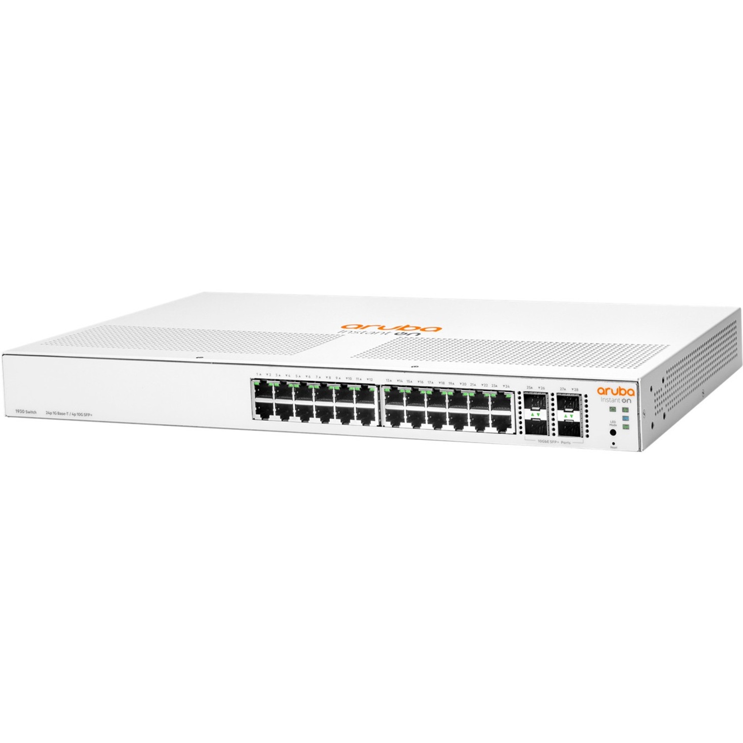 HPE Instant On 1930 24G 4SFP/SFP+ Switch - 24 Ports - Manageable - Gigabit Ethernet, 10 Gigabit Ethernet - 10/100/1000Base-T, 10GBase-X - 3 Layer Supported - Modular - 22.60 W Power Consumption - Twisted Pair, Optical Fiber - 1U - Rack-mountable - Lifetime Limited Warranty