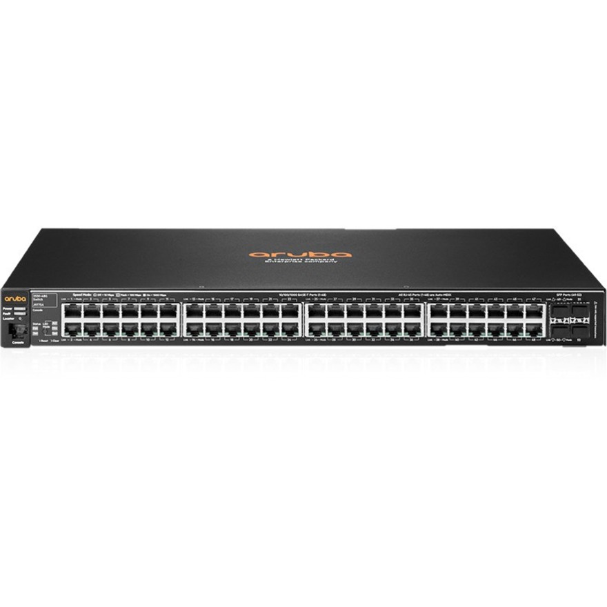 HPE 2530-48G Switch - 48 Ports - Manageable - Gigabit Ethernet - 10/100/1000Base-T - Refurbished - 2 Layer Supported - 4 SFP Slots - Twisted Pair, Optical Fiber - 1U - Rack-mountable, Wall Mountable, Desktop