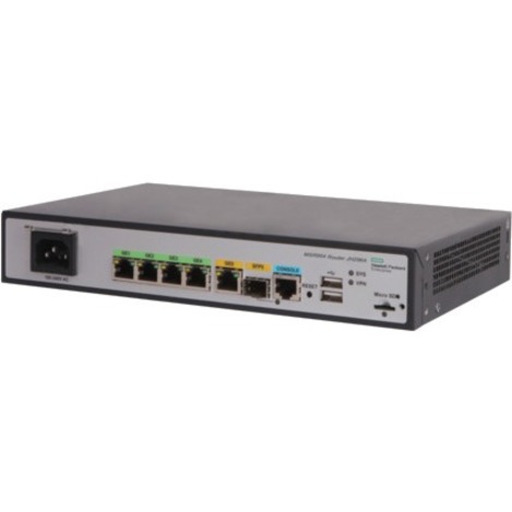 HPE MSR954 1GbE SFP 2GbE-WAN 4GbE-LAN CWv7 Router - 5 Ports - Management Port - 1 - Gigabit Ethernet - Desktop - left view
