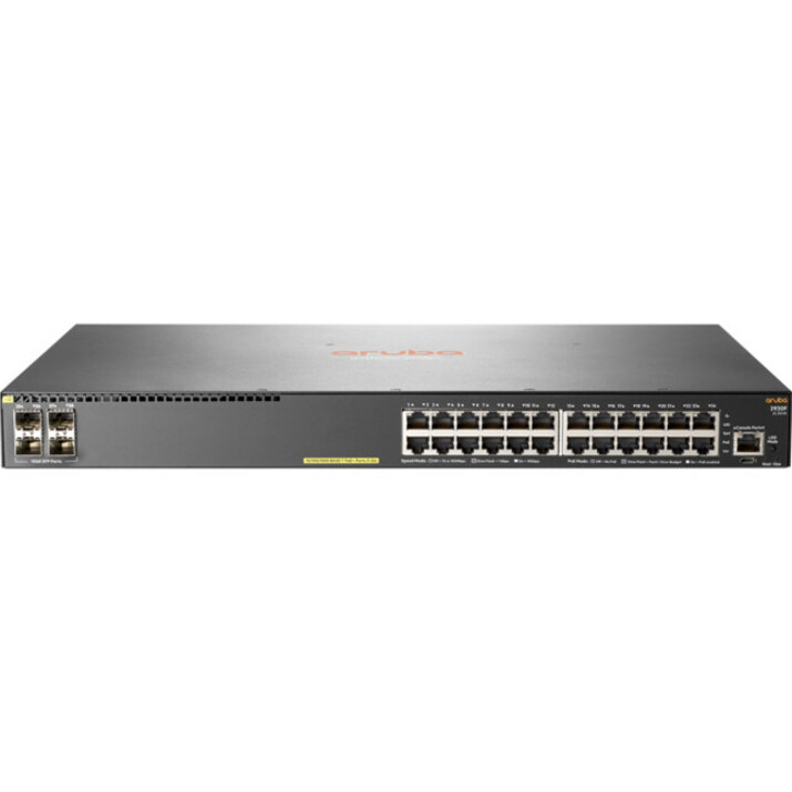 HPE 2930F 24G PoE+ 4SFP Switch - 24 Ports - Manageable - Gigabit Ethernet - 10/100/1000Base-T - 3 Layer Supported - Modular -