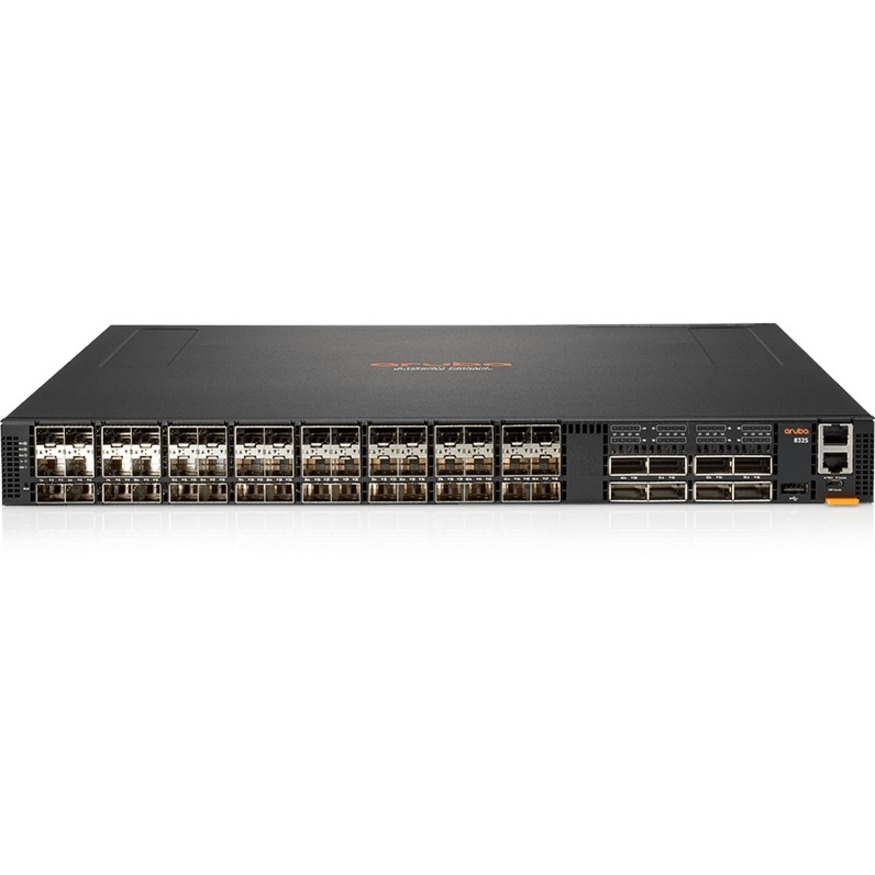 HPE 8325-48Y8C Ethernet Switch - Manageable - 3 Layer Supported - Modular - 550 W Power Consumption - Optical Fiber - 1U - Rack-mountable, Cabinet Mount, Surface Mount - Lifetime Limited Warranty - TAA Compliant
