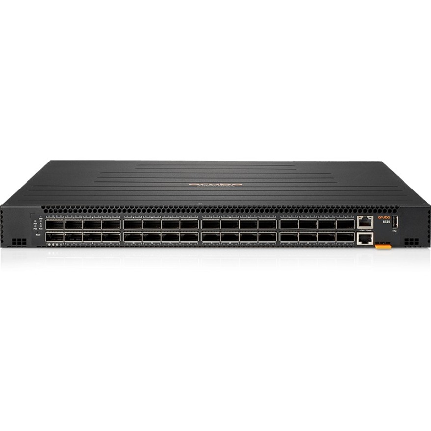 HPE 8325-32C Ethernet Switch - Manageable - 3 Layer Supported - Modular - 550 W Power Consumption - Optical Fiber - 1U - Rack-mountable, Cabinet Mount, Surface Mount - Lifetime Limited Warranty - TAA Compliant