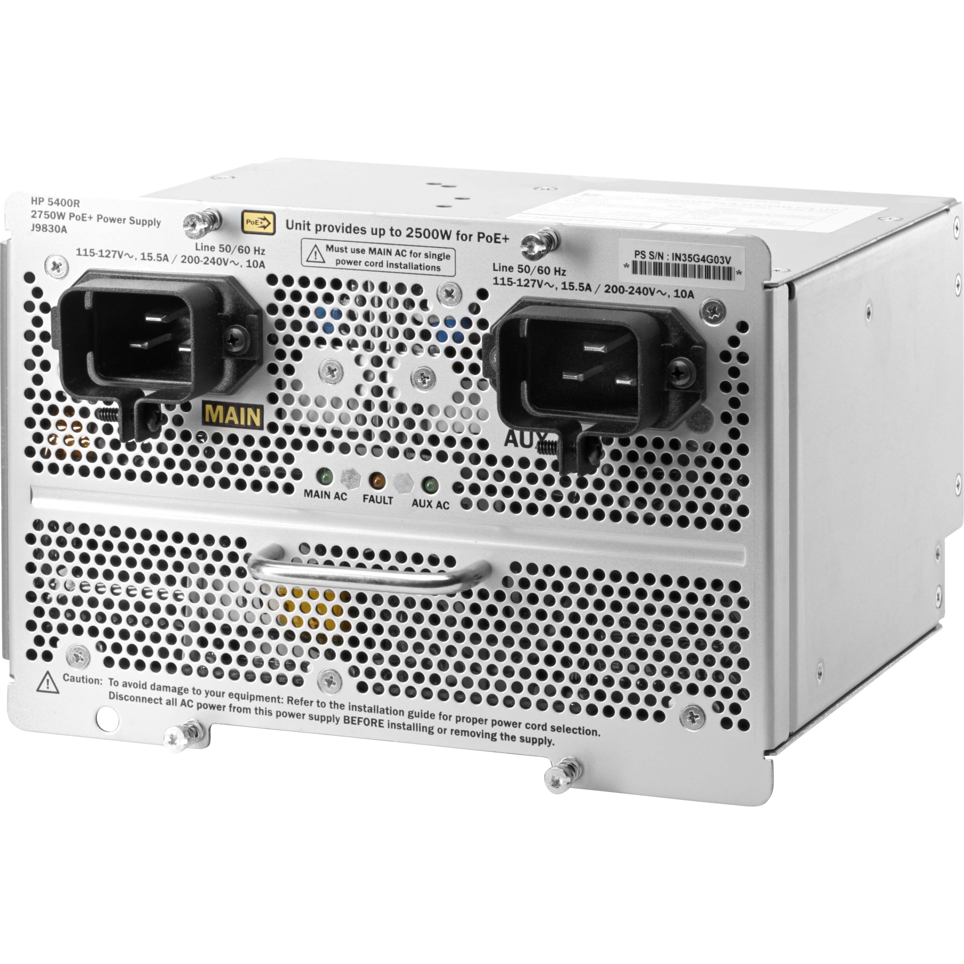 HPE 5400R 700W PoE+ zl2 Power Supply - 120 V AC, 230 V AC