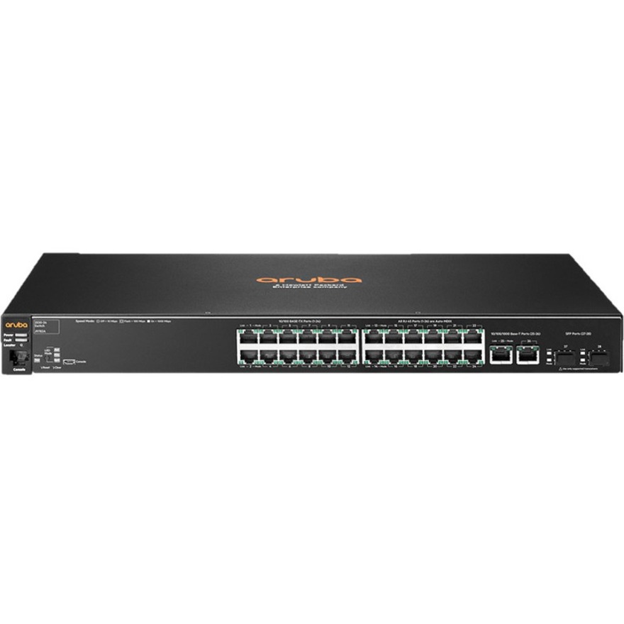 HPE 2530-24 Switch - 26 Ports - Manageable - Fast Ethernet, Gigabit Ethernet - 10/100Base-TX, 10/100/1000Base-T, 1000Base-X - Refurbished - 2 Layer Supported - Modular - 2 SFP Slots - Twisted Pair, Optical Fiber - 1U - Rack-mountable, Desktop, Wall Mountable