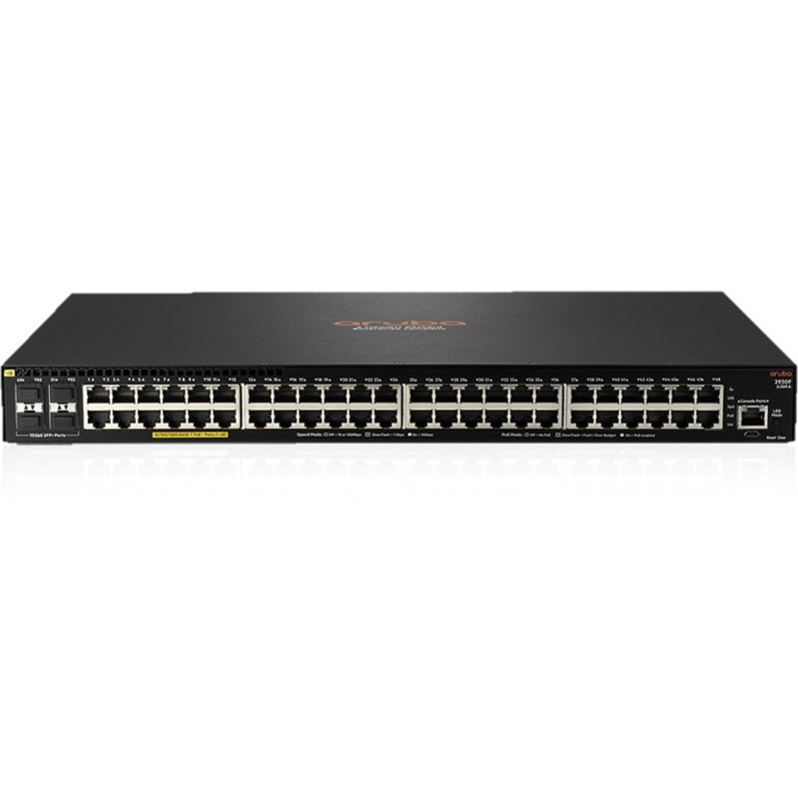 HPE 2930F 48G PoE+ 4SFP+ 740W TAA-Compliant Switch - 48 Ports - Manageable - Gigabit Ethernet, 10 Gigabit Ethernet - 10/100/1