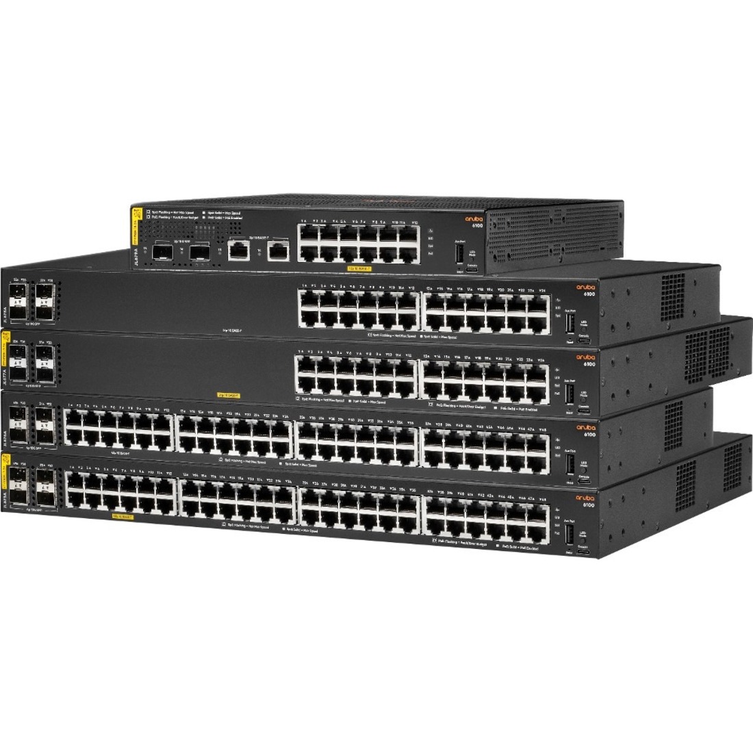 HPE 6100 24G 4SFP+ Switch - 24 Ports - 3 Layer Supported - Modular - 33 W Power Consumption - Twisted Pair, Optical Fiber - 1U - Rack-mountable, Wall Mountable - Lifetime Limited Warranty