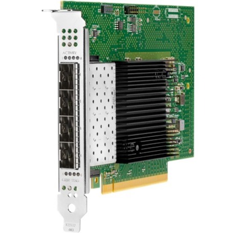 HPE Intel E810-XXVDA4 Ethernet 10/25GB 4-Port SFP28 Adapter For HPE (P08458-B21) - PCI Express 4.0 x16 - 25 Gbit/s Data Transfer Rate - 4 Port(s) - Optical Fiber - 25GBase-X - SFP28 - Plug-in Card