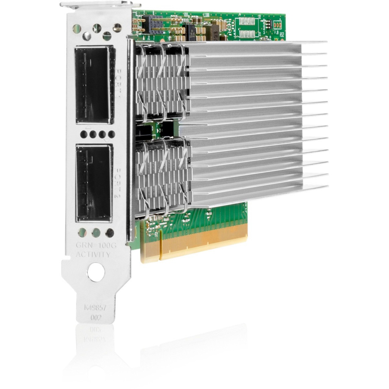 HPE E810-CQDA2 100Gigabit Ethernet Card - PCI Express 4.0 x16 - 100 Gbit/s Data Transfer Rate - 2 Port(s) - Optical Fiber - 100GBase-X - QSFP28 - Standup