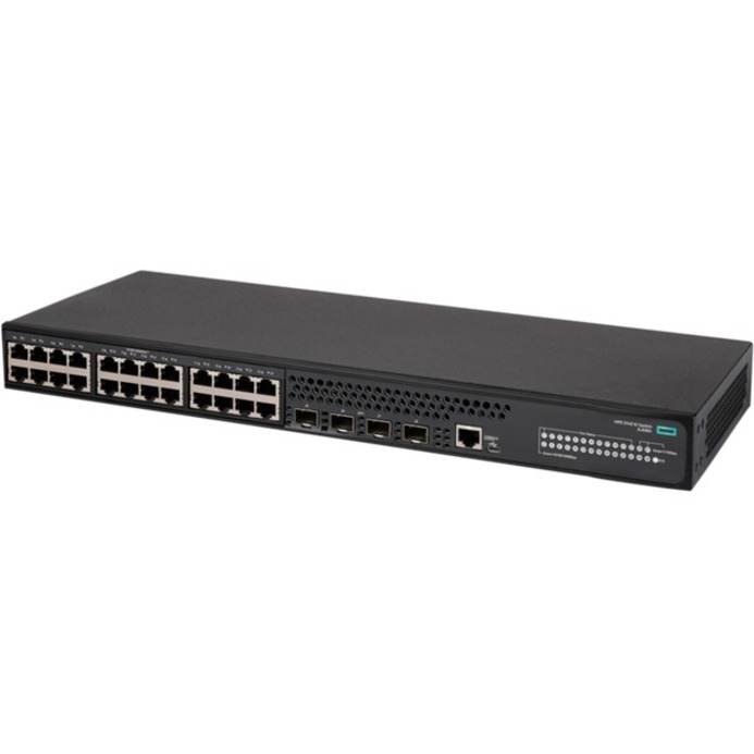 HPE FlexNetwork 5140 24G 4SFP+ EI Switch - 24 Ports - Manageable - Gigabit Ethernet, 10 Gigabit Ethernet - 10/100/1000Base-T, 10GBase-X - 3 Layer Supported - Modular - 19 W Power Consumption - Optical Fiber, Twisted Pair - 1U - Rack-mountable, Cabinet Mount