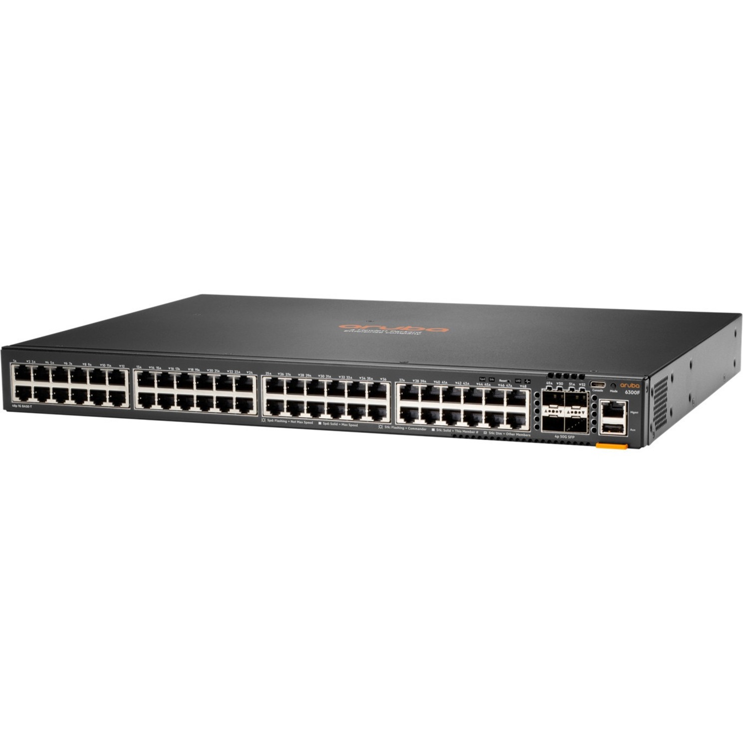 HPE 6300F 48-port 1GbE and 4-port SFP56 Switch - 48 Ports - Manageable - 3 Layer Supported - Modular - 4 SFP Slots - 74 W Pow