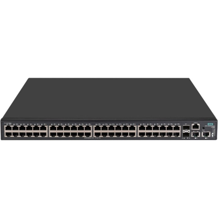 HPE FlexNetwork 5140 EI Layer 3 Switch - 50 Ports - Manageable - Gigabit Ethernet, 10 Gigabit Ethernet - 10/100/1000Base-T, 10GBase-X, 10GBase-T - 3 Layer Supported - Modular - 34.50 W Power Consumption - 370 W PoE Budget - Optical Fiber, Twisted Pair - PoE Ports - 1U - Rack-mountable, Cabinet Mount - Lifetime Limited Warranty