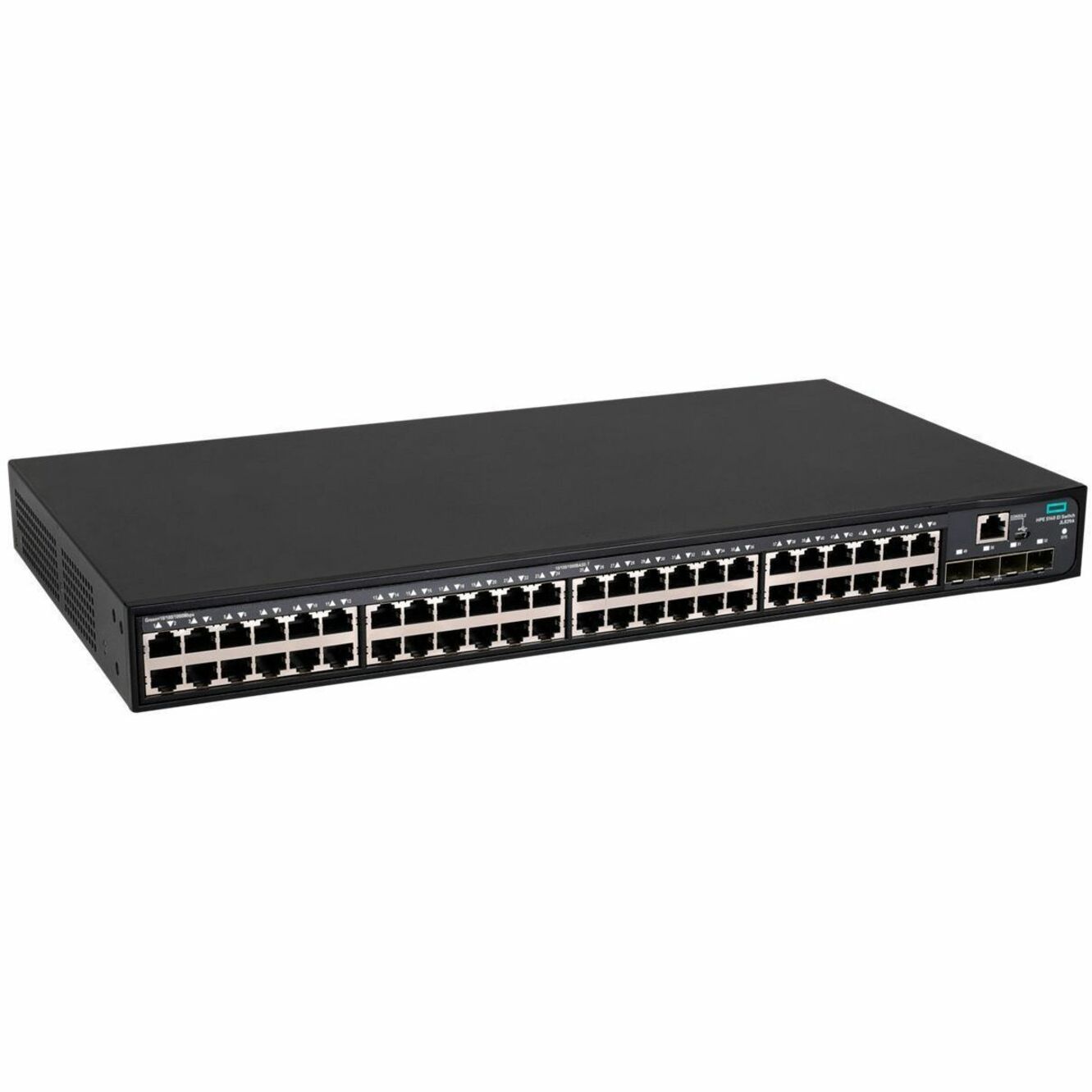 HPE Comware Switch 48G 4SFP+ EI 5140 - 48 Ports - Manageable - Gigabit Ethernet, 10 Gigabit Ethernet - 10Base-T, 100Base-TX, 1000Base-T, 1000Base-X, 10GBase-X - 3 Layer Supported - 44 W Power Consumption - 370 W PoE Budget - Optical Fiber, Twisted Pair - PoE Ports - 1U - Rack-mountable - Lifetime Limited Warranty