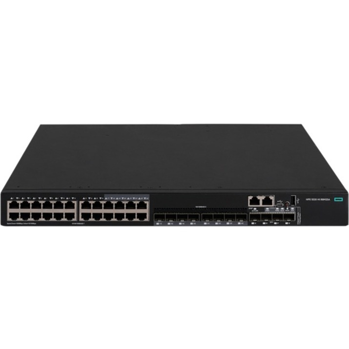 HPE FlexNetwork 5520 24G 4SFP+ HI Switch - 24 Ports - Manageable - Gigabit Ethernet, 10 Gigabit Ethernet - 10/100/1000Base-T, 100/1000Base-X, 10GBase-X - 3 Layer Supported - Modular - 24 W Power Consumption - Optical Fiber, Twisted Pair - 1U - Rack-mountable, Cabinet Mount