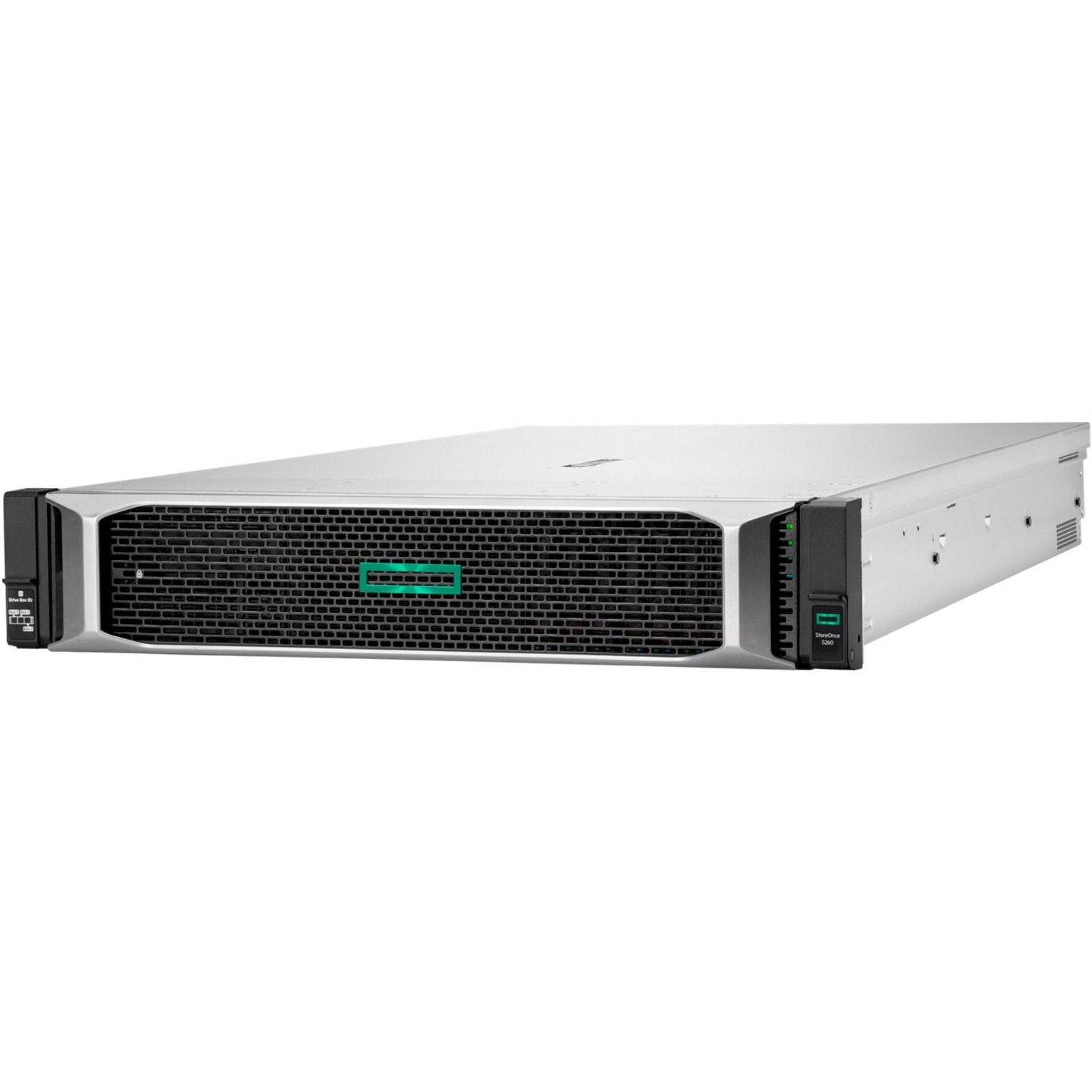 HPE StoreOnce 5260 Base System - 768 TB Supported HDD Capacity - 0 x HDD Installed - 768 TB Supported SSD Capacity - 10 x SSD Installed - 29.40 TB Total Installed SSD Capacity - RAID Supported - 10 Gigabit Ethernet - Network (RJ-45) - iSCSI, CIFS, NFS, SMB - 2U - Rack-mountable