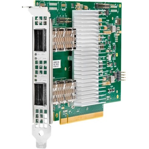 HPE Intel E810-2CQDA2 100Gigabit Ethernet Card - PCI Express 4.0 x16 - 100 Gbit/s Data Transfer Rate - Intel E810-CAM1 - 2 Port(s) - Optical Fiber - 100GBase-X - QSFP28 - Plug-in Card