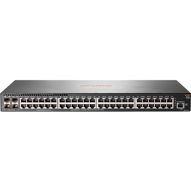 HPE 2930F 48G 4SFP Switch - 48 Ports - Manageable - Gigabit Ethernet - 10/100/1000Base-T, 1000Base-X - 3 Layer Supported - Modular - 46.60 W Power Consumption - Optical Fiber, Twisted Pair - Rack-mountable