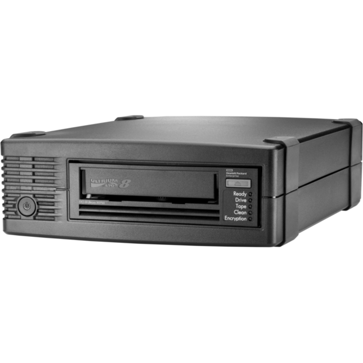 HPE StoreEver LTO-8 Ultrium 30750 External Tape Drive - LTO-8 - 12 TB (Native)/30 TB (Compressed) - 6Gb/s SAS - 5.25" Width - 1/2H Height - External - 300 MB/s Native - Linear Serpentine - Encryption - WORM Support