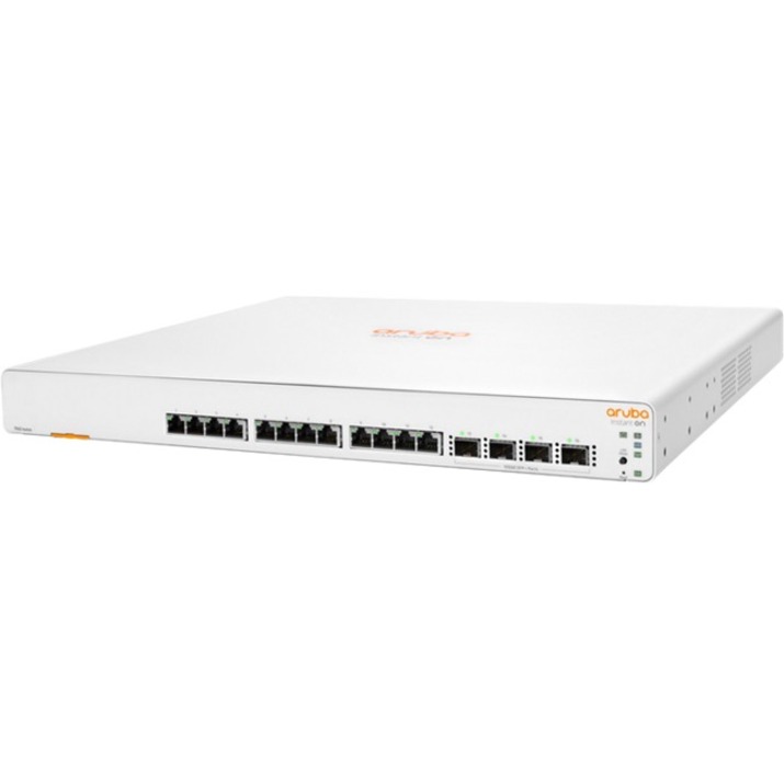 HPE Instant On 1960 12XGT 4SFP+ Switch - 12 Ports - Manageable - 10 Gigabit Ethernet - 10GBase-T, 10GBase-X - 2 Layer Supported - Modular - 80 W Power Consumption - Optical Fiber, Twisted Pair - Rack-mountable, Table Top, Wall Mountable, Under Table, Cabinet Mount - Lifetime Limited Warranty
