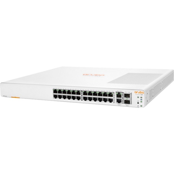 HPE Instant On 1960 24G 2XGT 2SFP+ Switch - 24 Ports - Manageable - 10 Gigabit Ethernet, Gigabit Ethernet - 10GBase-T, 10GBase-X, 10/100/1000Base-T - 2 Layer Supported - Modular - 40 W Power Consumption - Optical Fiber, Twisted Pair - Rack-mountable, Table Top, Wall Mountable, Under Table, Cabinet Mount - Lifetime Limited Warranty