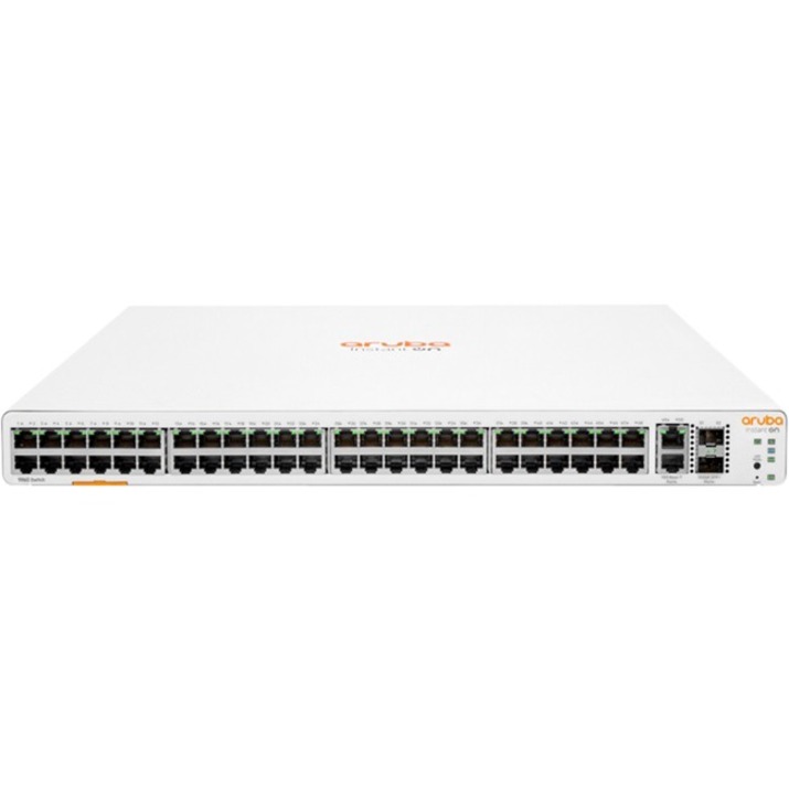 HPE Instant On 1960 48G 2XGT 2SFP+ Switch - 48 Ports - Manageable - 10 Gigabit Ethernet, Gigabit Ethernet - 10GBase-T, 10GBase-X, 10/100/1000Base-T - 2 Layer Supported - Modular - 80 W Power Consumption - Optical Fiber, Twisted Pair - Rack-mountable, Table Top, Wall Mountable, Under Table, Cabinet Mount - Lifetime Limited Warranty