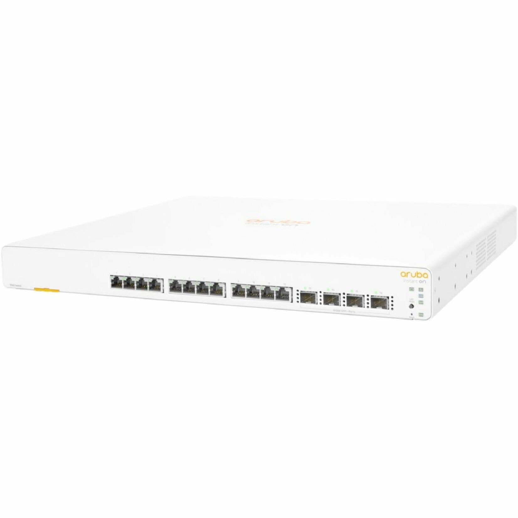 HPE Instant On 1960 12XGT 4SFP+ Switch - 12 Ports - Manageable - 10 Gigabit Ethernet - 10GBase-T, 10GBase-X - 2 Layer Supported - Modular - 80 W Power Consumption - Optical Fiber, Twisted Pair - Rack-mountable, Table Top, Wall Mountable, Under Table, Cabinet Mount