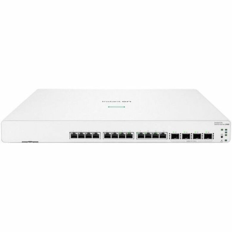 Aruba Instant On 1960 12XGT 4SFP+ Switch - 12 Ports - Manageable - 10 Gigabit Ethernet - 10GBase-T, 10GBase-X - 2 Layer Supported - 80 W Power Consumption - Optical Fiber, Twisted Pair - Rack-mountable, Table Top, Wall Mountable, Under Table, Cabinet Mount - Lifetime Limited Warranty