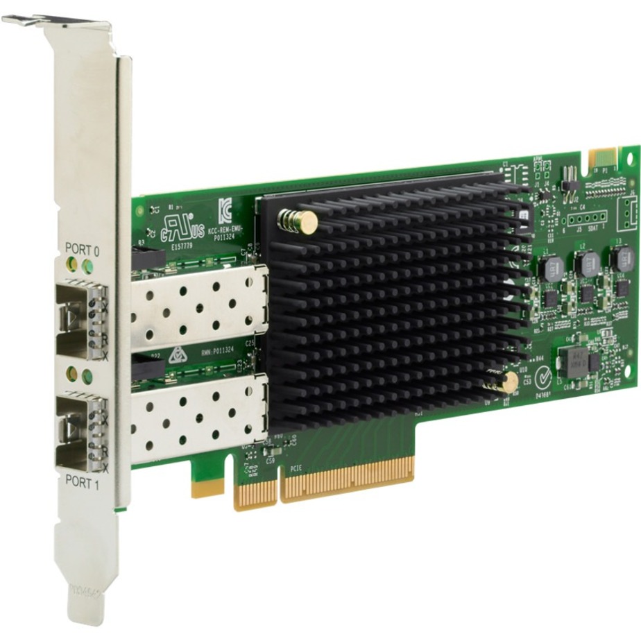 HPE SN1700E 64Gb 2-port Fibre Channel Host Bus Adapter - PCI Express 4.0 - 64 Gbit/s - 2 x Total Fibre Channel Port(s) - 2 x Total Expansion Slot(s) - SFP+ - Plug-in Card