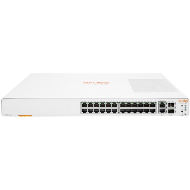 HPE Instant On 1960 24G 2XGT 2SFP+ Switch - 24 Ports - Manageable - 10 Gigabit Ethernet, Gigabit Ethernet - 10GBase-T, 10GBase-X, 10/100/1000Base-T - 2 Layer Supported - Modular - 40 W Power Consumption - Optical Fiber, Twisted Pair - Rack-mountable, Table Top, Wall Mountable, Under Table, Cabinet Mount