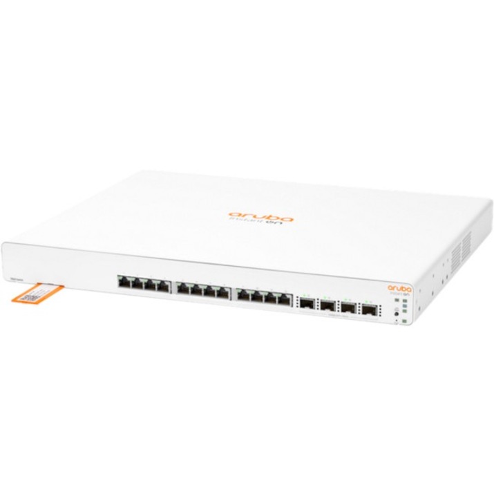 HPE Instant On 1960 12XGT 4SFP+ Switch - 12 Ports - Manageable - 10 Gigabit Ethernet - 10GBase-T, 10GBase-X - 2 Layer Supported - Modular - 80 W Power Consumption - Optical Fiber, Twisted Pair - Rack-mountable, Table Top, Wall Mountable, Under Table, Cabinet Mount
