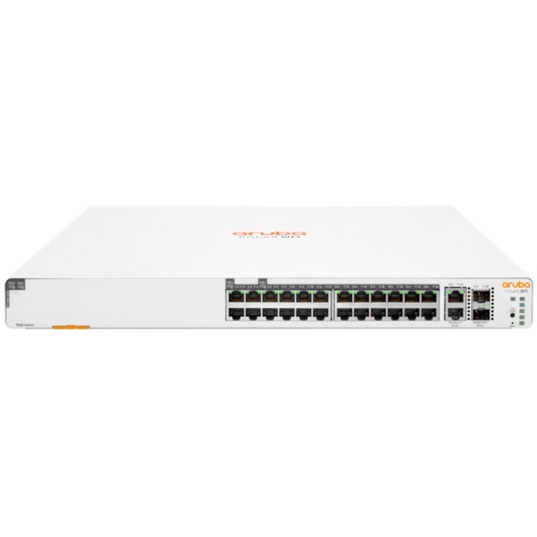 HPE Instant On 1960 24G 20p Class4 4p Class6 PoE 2XGT 2SFP+ 370W Switch - 24 Ports - Manageable - 10 Gigabit Ethernet, Gigabit Ethernet - 10GBase-T, 10GBase-X, 10/100/1000Base-T - 2 Layer Supported - Modular - 80 W Power Consumption - 370 W PoE Budget - Optical Fiber, Twisted Pair - PoE Ports - Rack-mountable, Table Top, Wall Mountable, Under Table, Cabinet Mount