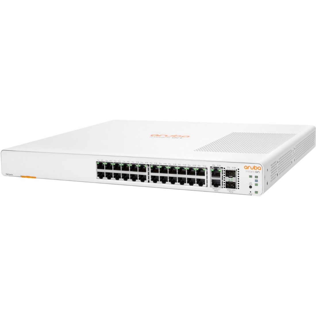 HPE Instant On 1960 24G 2XGT 2SFP+ Switch - 24 Ports - Manageable - 10 Gigabit Ethernet, Gigabit Ethernet - 10GBase-T, 10GBase-X, 10/100/1000Base-T - 2 Layer Supported - Modular - 40 W Power Consumption - Optical Fiber, Twisted Pair - Rack-mountable, Table Top, Wall Mountable, Under Table, Cabinet Mount