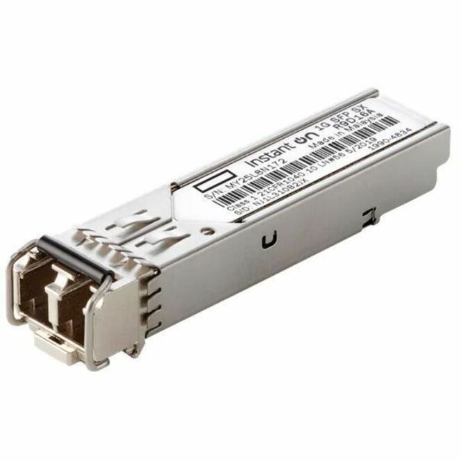HPE Instant On 1G SFP LC SX 500m OM2 MMF Transceiver - For Data Networking, Optical Network - 1 x 1000Base-SX Network - Optical Fiber - Multi-mode - Gigabit Ethernet - 1000Base-SX