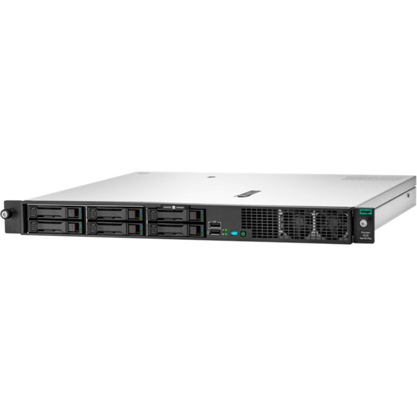 HPE ProLiant DL20 G10 Plus 1U Rack Server - 1 Xeon E-2314 2.80 GHz - 16 GB RAM - Serial ATA Controller - Intel C256 Chip - 1 Processor Support - 128 GB RAM Support - DDR4 SDRAM Up to 16 MB Graphic Card - Gigabit Ethernet - 5 x Total Bay(s) - 4 x SFF Bay(s) - Hot Swappable Bays - 1 x 500 W