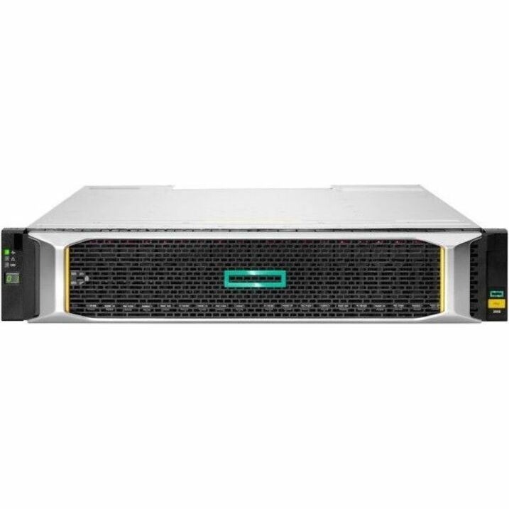 HPE MSA 2062 10GbE iSCSI SFF Storage - Refurbished - 24 x HDD Supported - 0 x HDD Installed - 24 x SSD Supported - 2 x SSD Installed - 3.84 TB Total Installed SSD Capacity - 2 x 12Gb/s SAS Controller - 24 x Total Bays - 24 x 2.5" Bay - 10 Gigabit Ethernet - iSCSI - 2U - Rack-mountable