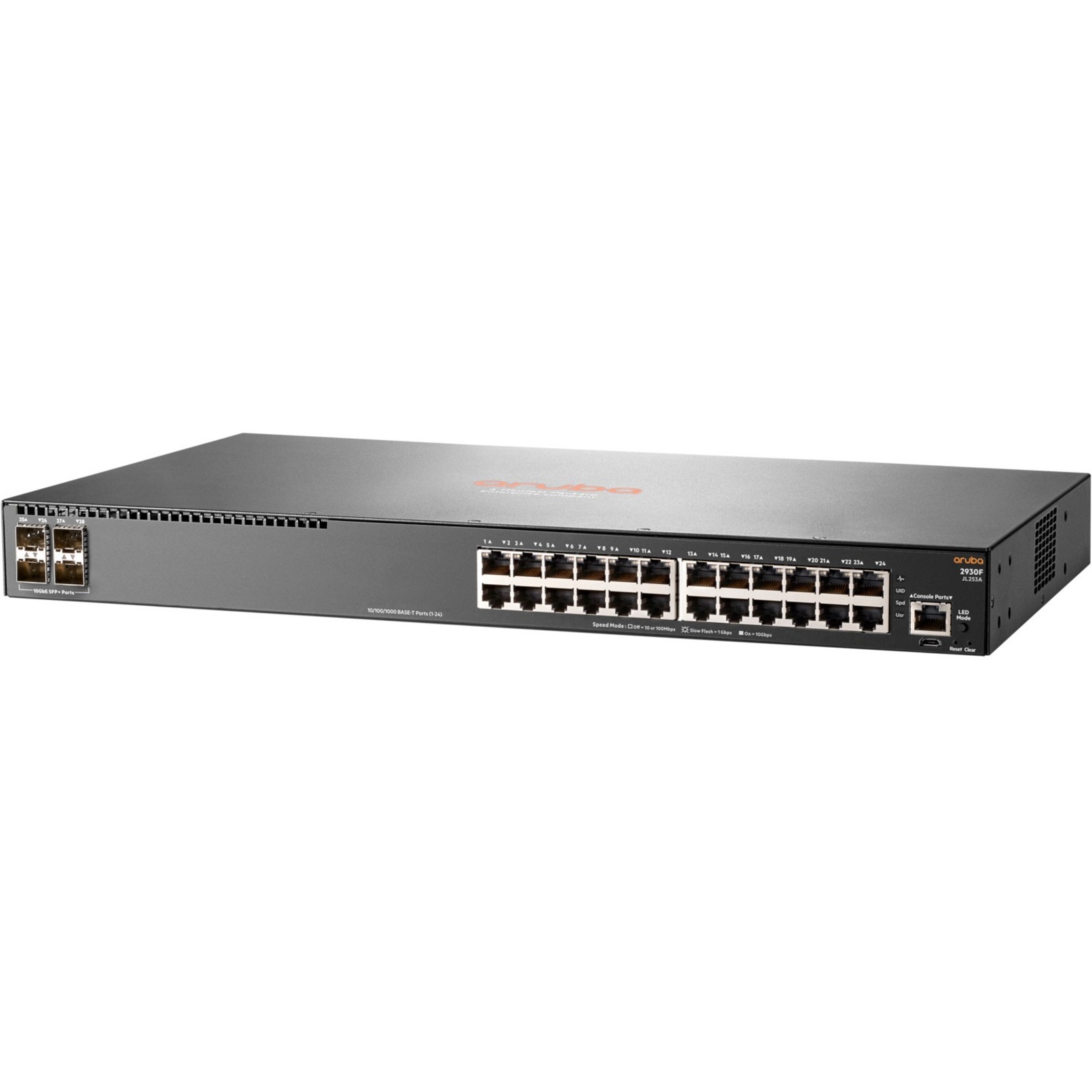 HPE 2930F 24G 4SFP+ Switch - 24 Ports - Manageable - 3 Layer Supported - Modular - 29.30 W Power Consumption - Twisted Pair, Optical Fiber - Rack-mountable