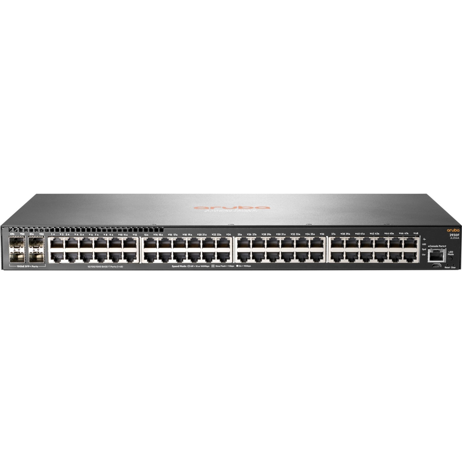 HPE 2930F 48G 4SFP+ Switch - 48 Ports - Manageable - 3 Layer Supported - Modular - 46.60 W Power Consumption - Twisted Pair, Optical Fiber - Rack-mountable
