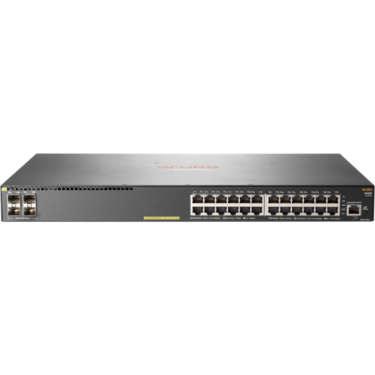 HPE 2930F 24G PoE+ 4SFP Switch - 24 Ports - Manageable - Gigabit Ethernet - 10/100/1000Base-T - 3 Layer Supported - Modular -