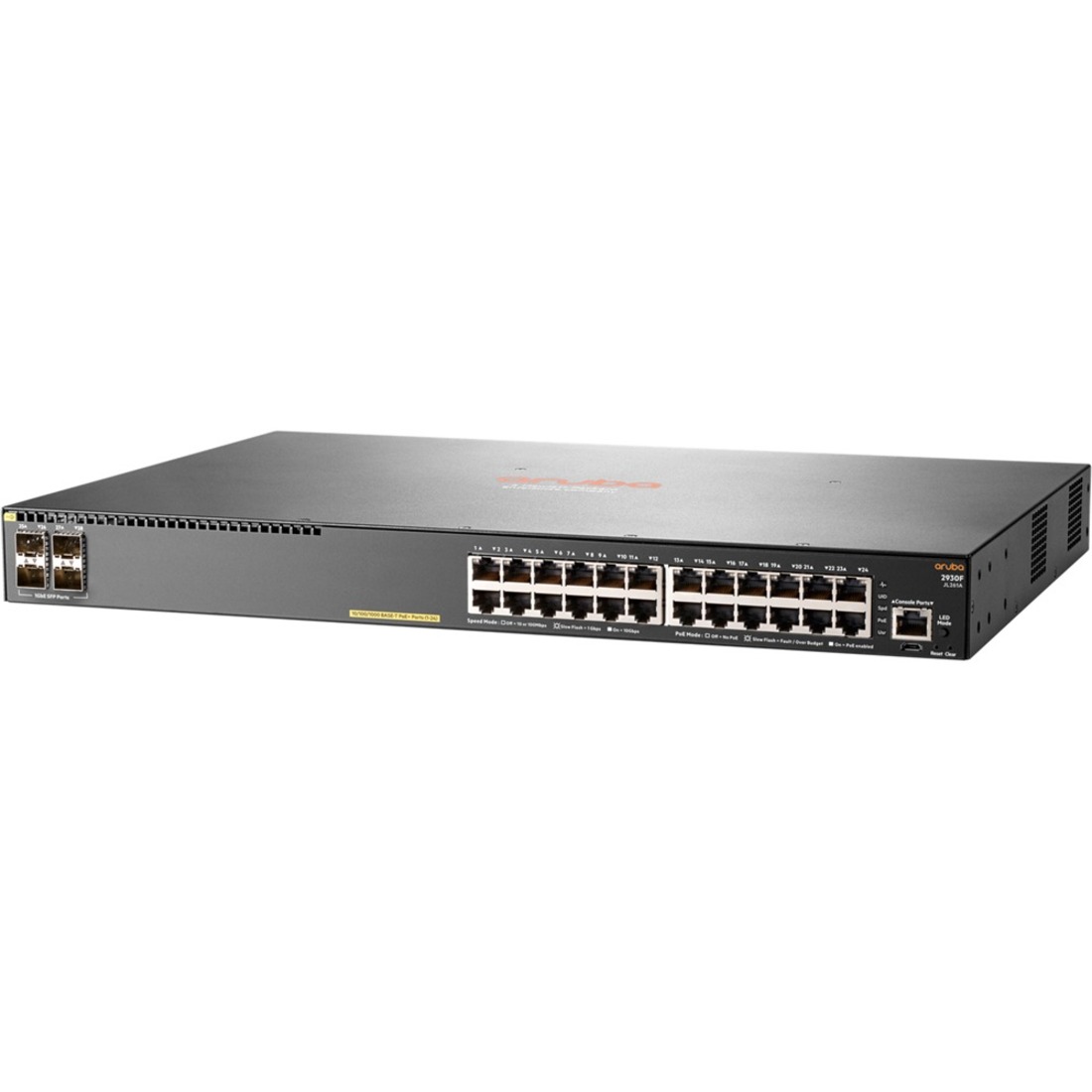 HPE 2930F 24G PoE+ 4SFP Switch - 24 Ports - Manageable - Gigabit Ethernet - 10/100/1000Base-T, 1000Base-X - 3 Layer Supported