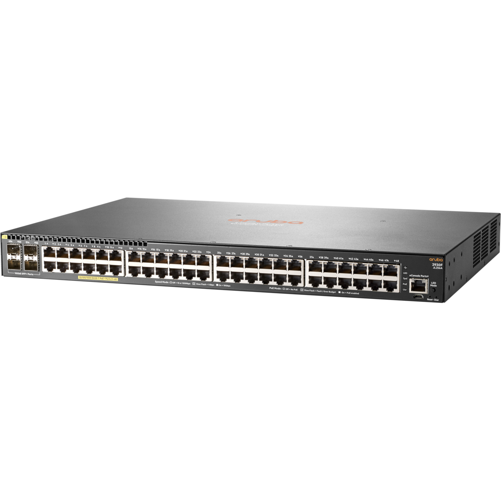 HPE 2930F 48G PoE+ 4SFP Switch - 48 Ports - Manageable - 3 Layer Supported - Modular - 4 SFP Slots - 459 W Power Consumption