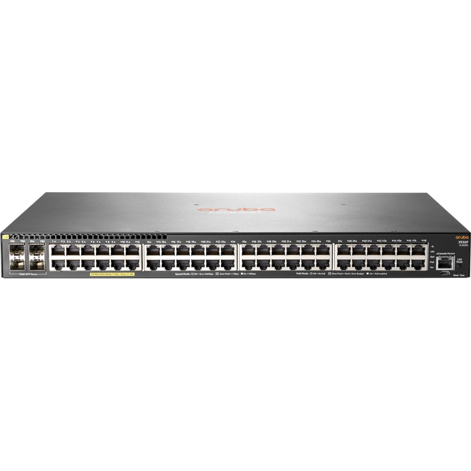 HPE 2930F 48G PoE+ 4SFP Switch - 48 Ports - Manageable - 3 Layer Supported - Modular - 4 SFP Slots - 459 W Power Consumption - Twisted Pair, Optical Fiber - Rack-mountable