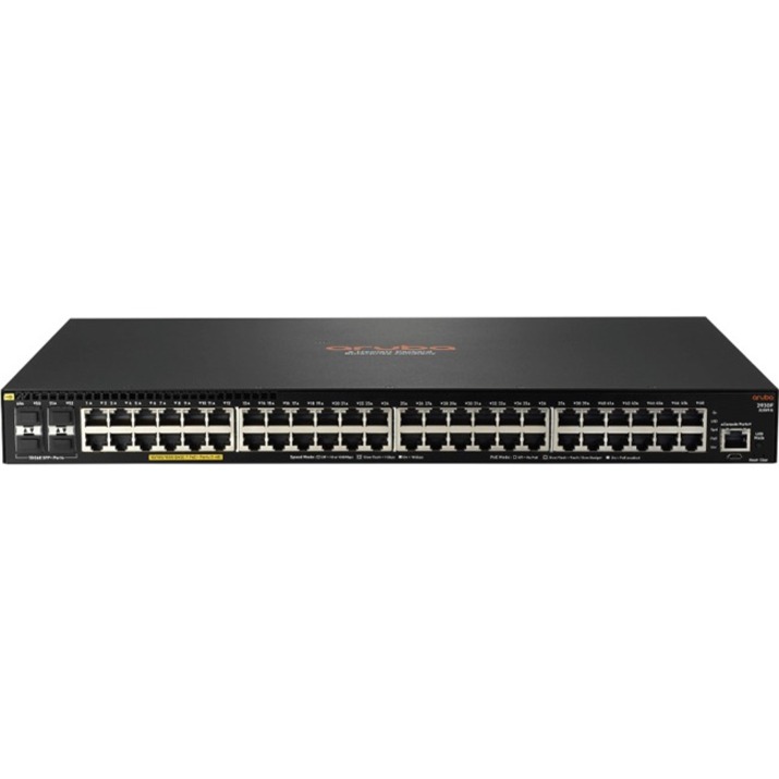 HPE 2930F 48G PoE+ 4SFP+ 740W Switch - 48 Ports - Manageable - Gigabit Ethernet, 10 Gigabit Ethernet - 10/100/1000Base-T, 10GBase-X - 3 Layer Supported - Modular - 980 W Power Consumption - 740 W PoE Budget - Twisted Pair, Optical Fiber - PoE Ports - 1U - Rack-mountable