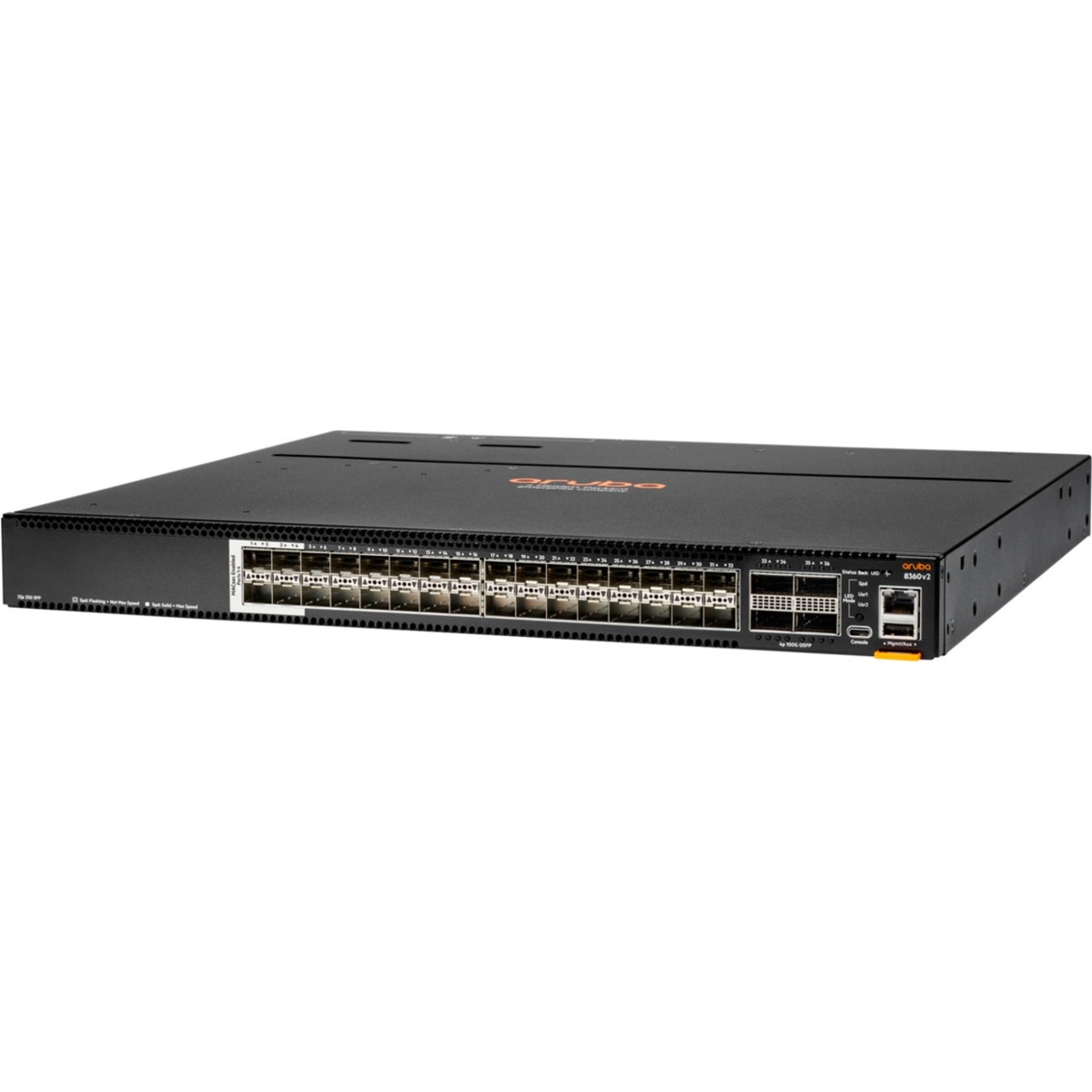 HPE 8360v2- 32Y4C Ethernet Switch - Manageable - 25 Gigabit Ethernet, 100 Gigabit Ethernet - 25GBase-X, 100GBase-X - 3 Layer Supported - Modular - 425 W Power Consumption - Optical Fiber - 1U - Rack-mountable - TAA Compliant