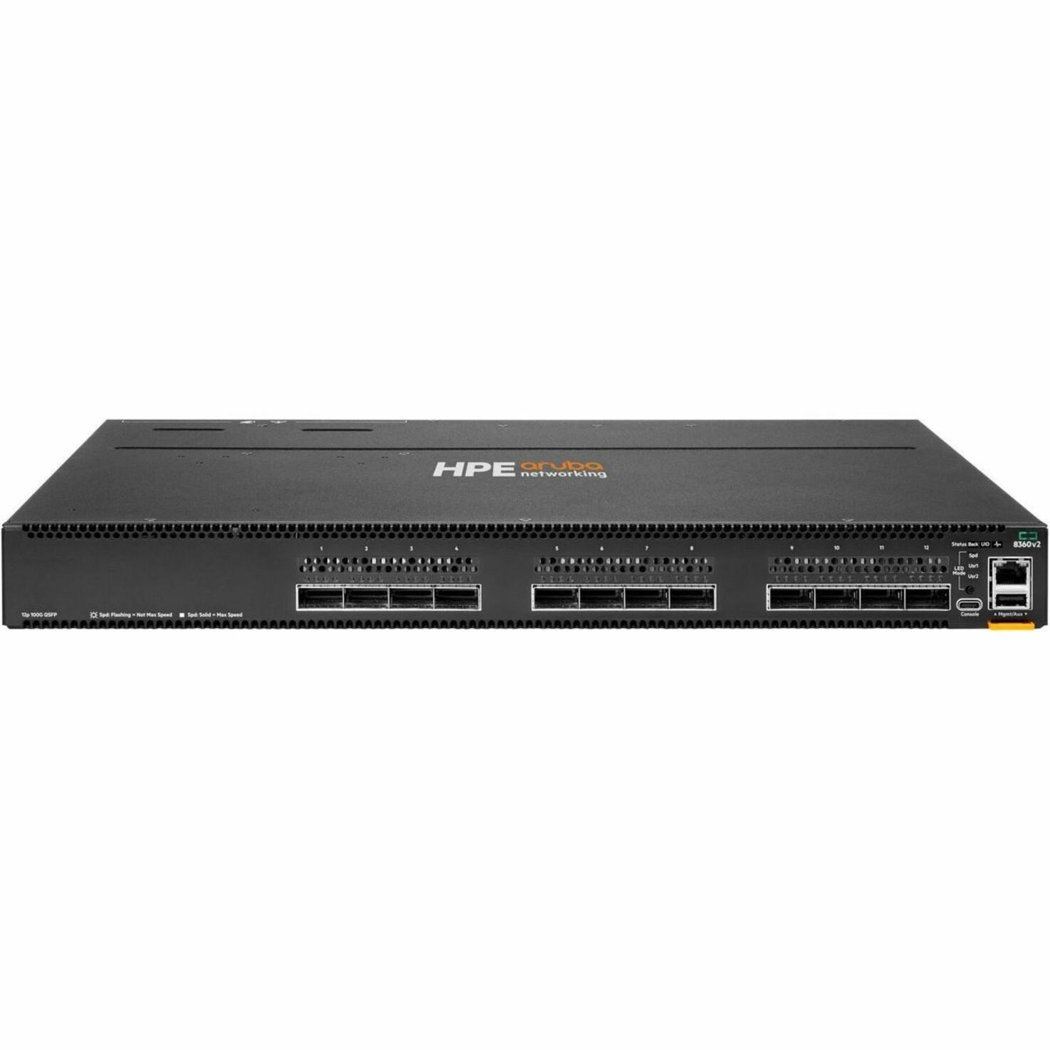 Aruba CX 8360-12C v2 Ethernet Switch - Manageable - 100 Gigabit Ethernet - 100GBase-X - 3 Layer Supported - Modular - 375 W Power Consumption - Optical Fiber - 1U - Rack-mountable, Cabinet Mount, Surface Mount, Compact - Lifetime Limited Warranty